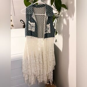 Polka Dot Lace Vest